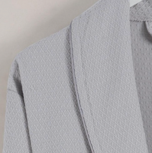 The Cotton Piqué Bathrobe - Grey
