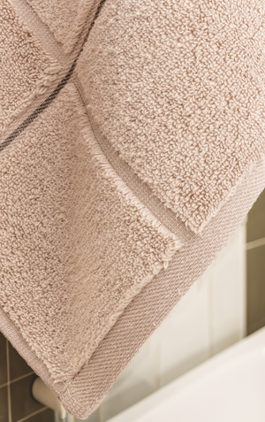 Mysig kakelhandduk - Sandbeige