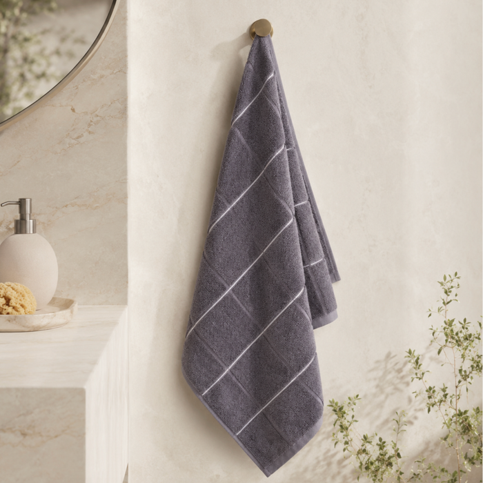Cozy Tile Towel - Cool Grey